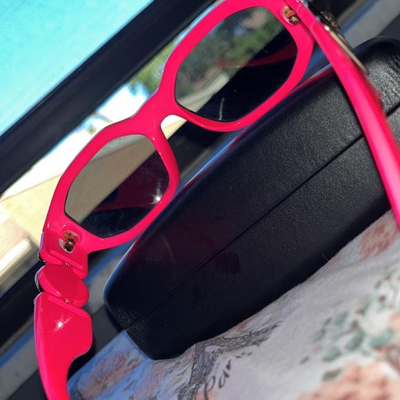 Versace Neon Pink Sunglasses - Picture 3 of 8